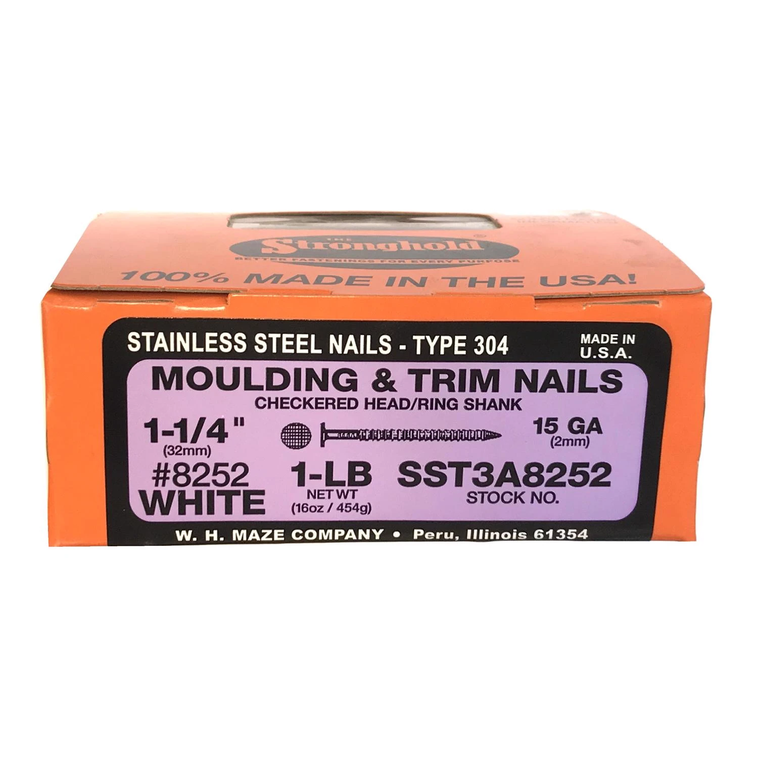 3d 1.25 In. Trim Stainless Steel Nail Flat Head - 615 Count Box
