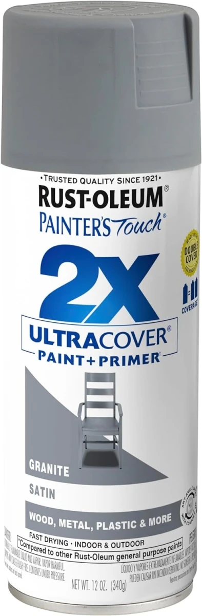 Painter's Touch 2x Ultra Cover Granite Satin Spray Paint, 12 Oz