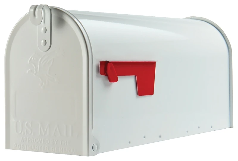 Gibraltar Elite T1 White Steel Medium Post Mount Mailbox E1100wam