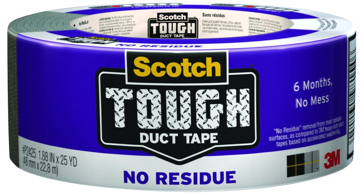 1.88 In. X 25 Yd. No Residue Duct Tape, Gray