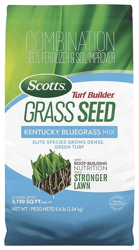 Turf Builder Grass Seed Kentucky Bluegrass Mix, 5.6 Lb., Covers 1240 Sq. Ft.