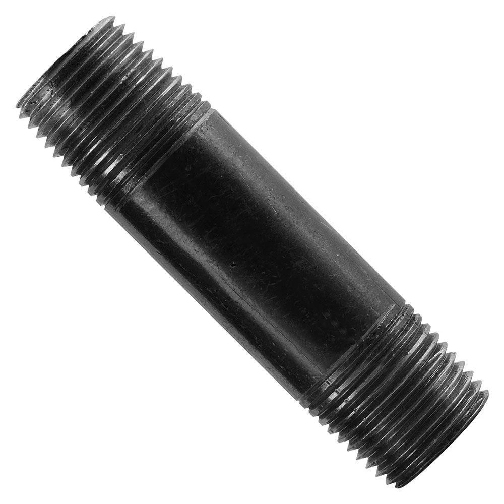 2 In. Mip X 2 In. D Mip Black Steel 4 In. L Nipple