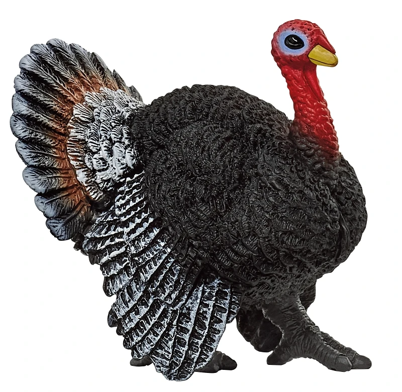 Black Turkey Toy Animal Figure, 5.6 X 5 X 5.9 Centimeters, Ages 3 And Up