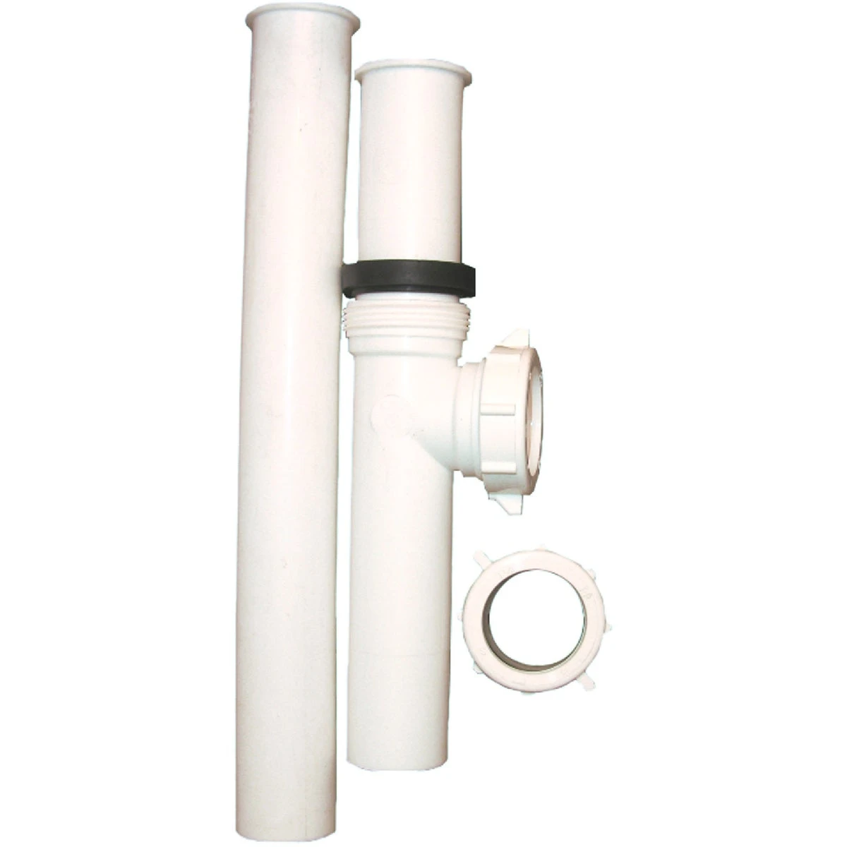 1-1/2 In. Od X 12 In. Flanged Tailpiece White Plastic Drain Assembly