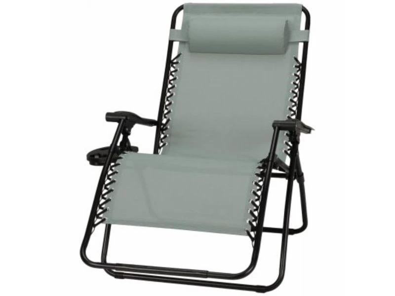 Sunny Isles Extra Large Zero Gravity Chair, Coated Steel Frame, Seafoam Green