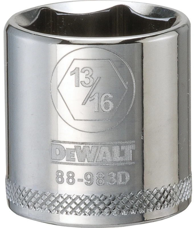 Sae Shallow Socket, 6-point, 13/16-inch, 3/8-inch Drive, Chrome Vanadium