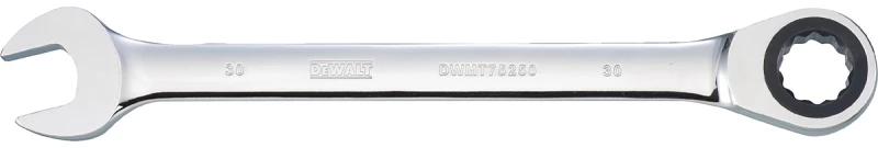 Metric Ratcheting Combination Wrench, Long-panel, 30mm, Full Polish Chrome