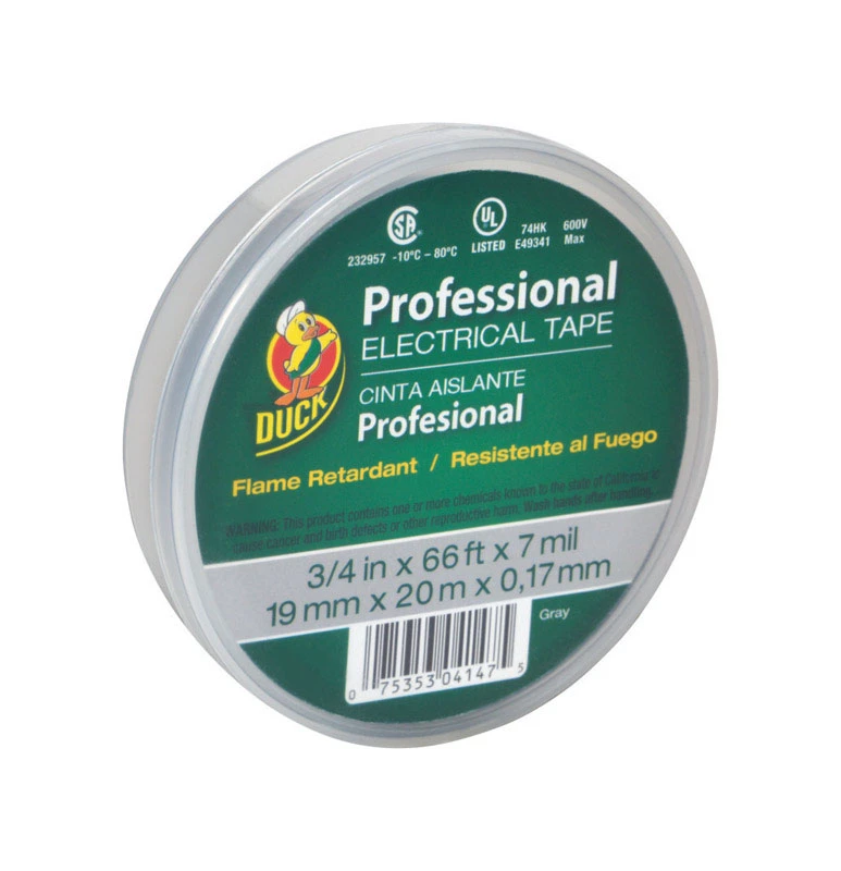 Professional Grade 3/4 In. W X 66 Ft. L Gray Vinyl Electrical Tape