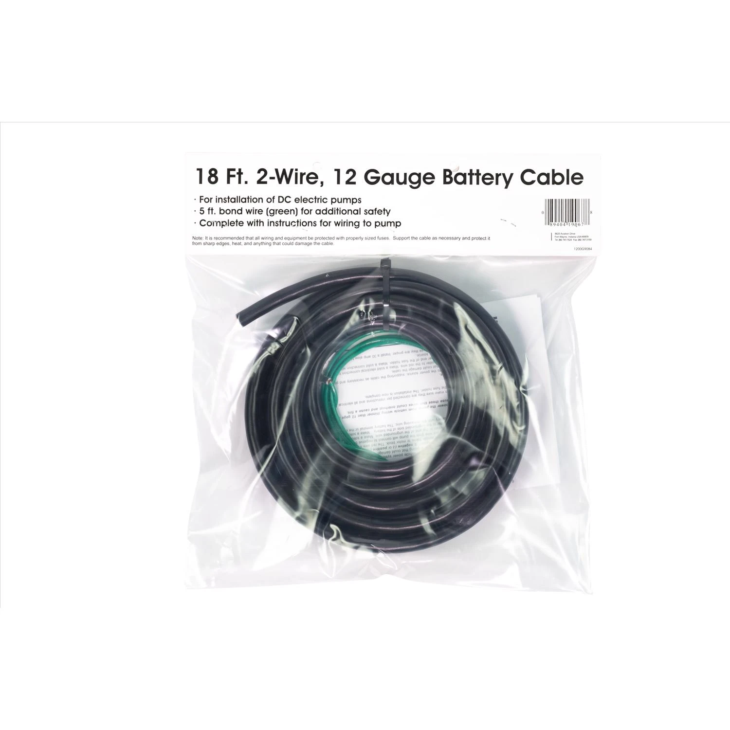 1200r9067 18' Copper/polyethylene Battery Power Cable For Dc Pumps
