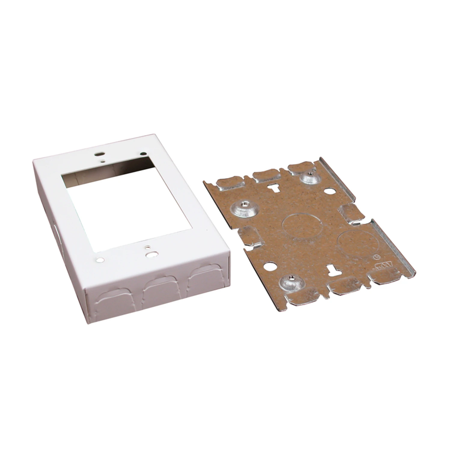 Legrand Wiremold Bw2 Metal 1 Gang Outlet Box, 1 Inch Depth, White