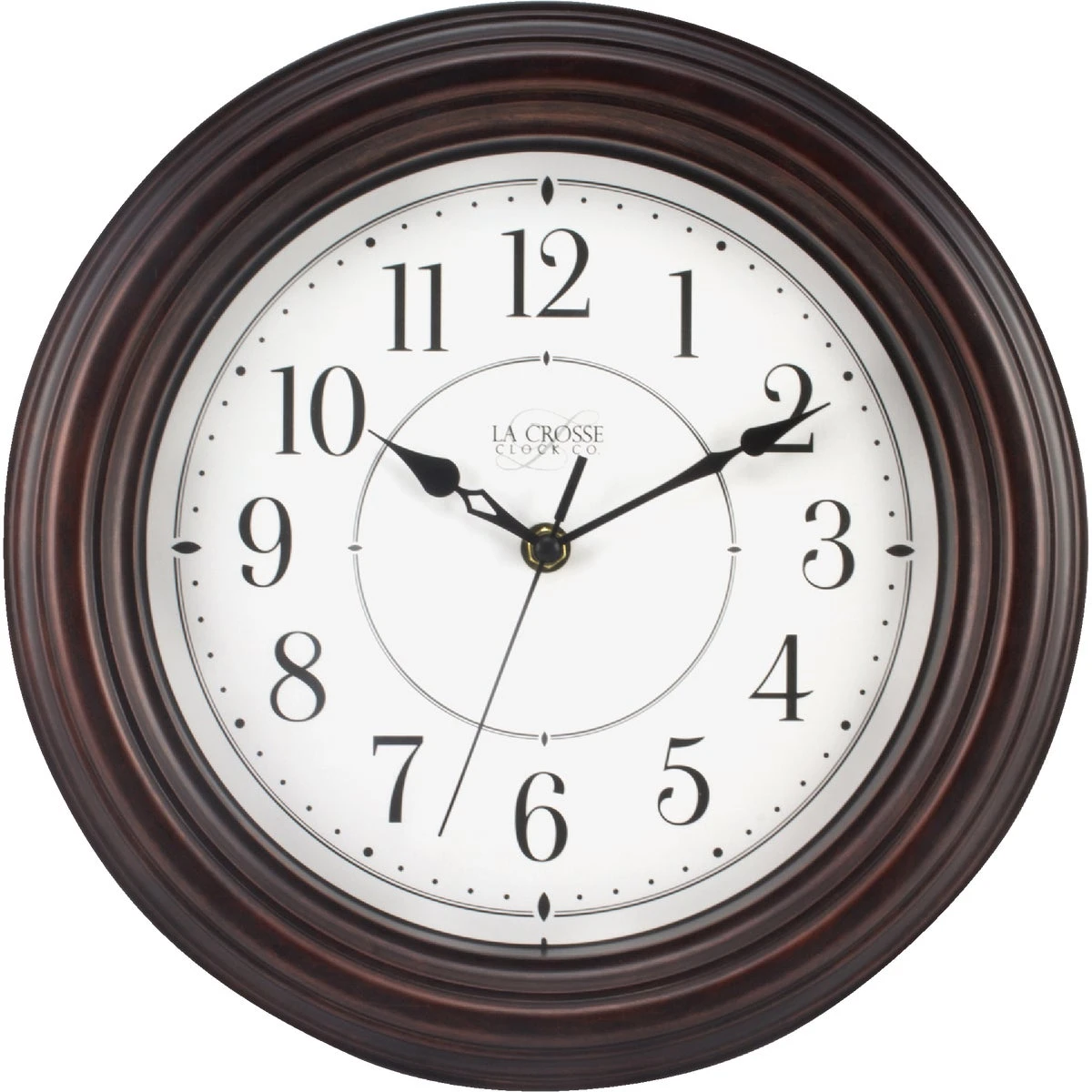 12-inch Faux Wood Wall Clock With Silent Quartz Movement