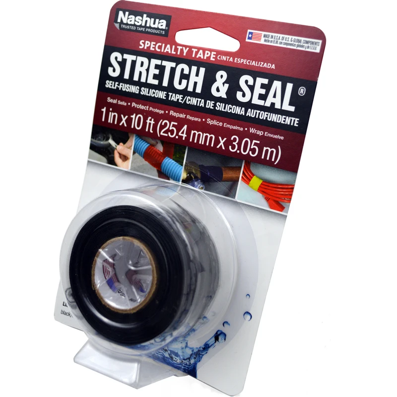 Self Fusing Silicone Sealing Tape, Black, 1-inch X 10-feet, 20 Mil Thickness