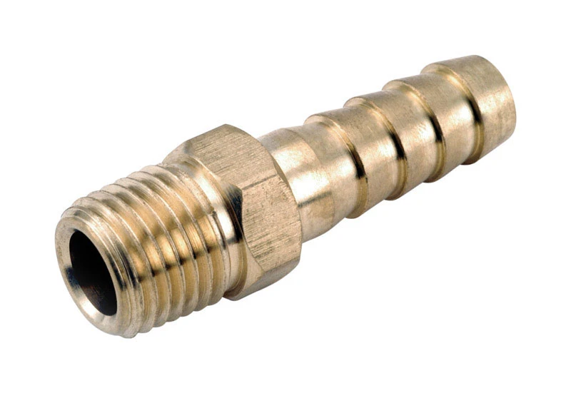 Lead-free Brass Barb Insert, 3/8 Hose Id X 1/2 Inch Mpt