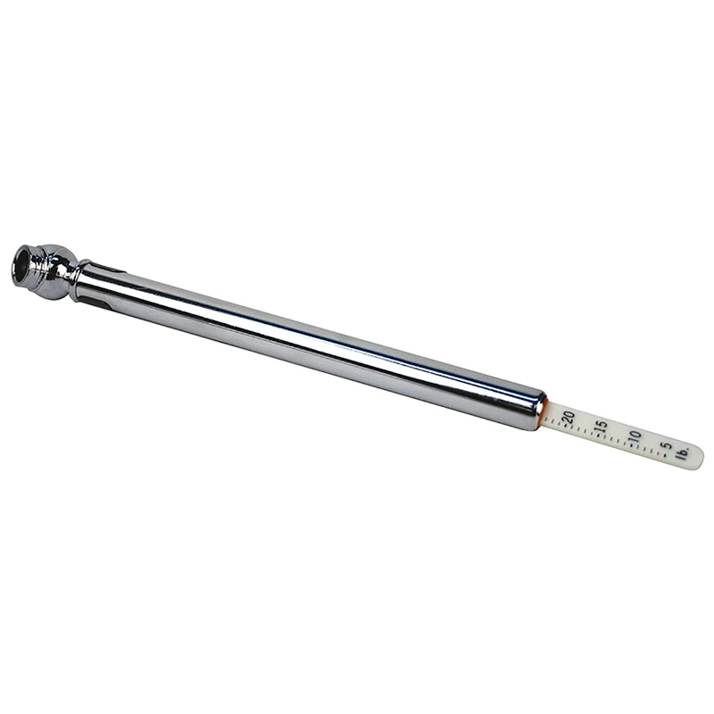 50 Psi Pencil Tire Pressure Gauge - Chrome, Pocket Size, Model 22012