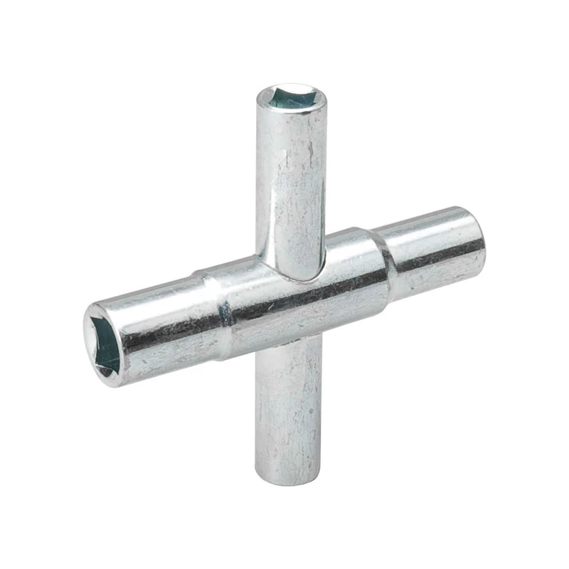Steel 4-way Stem Key For Square Stems - 1/4, 9/32, 5/16, 11/32 In.