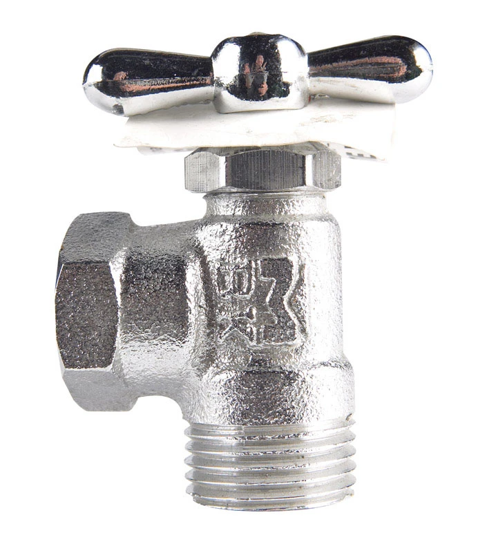 Brass Washing Machine Valve With Tee Handle, 1/2-inch Chrome Plated