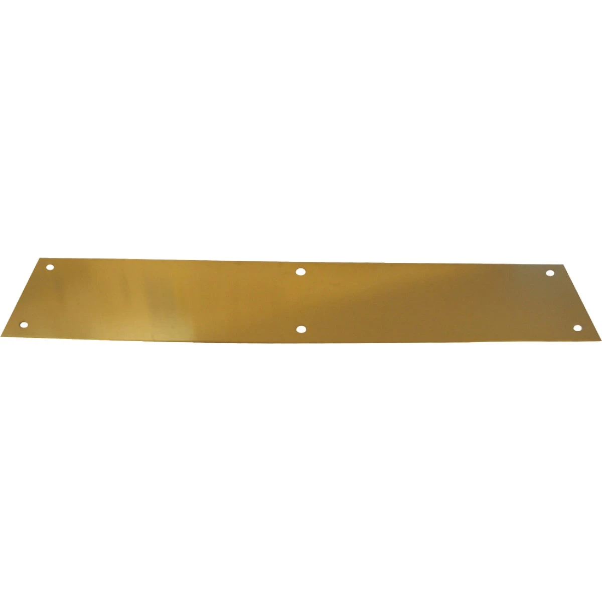 3.5 In. X 15 In. Bright Brass Push Plate With Square Corners