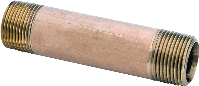 1/4 X 4-1/2 In. Red Brass Nipple - Lead Free Compliant