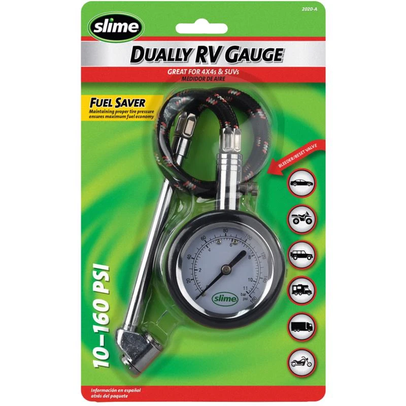 160 Psi Dial Tire Gauge With 5 In. Hose - Model 2020-a