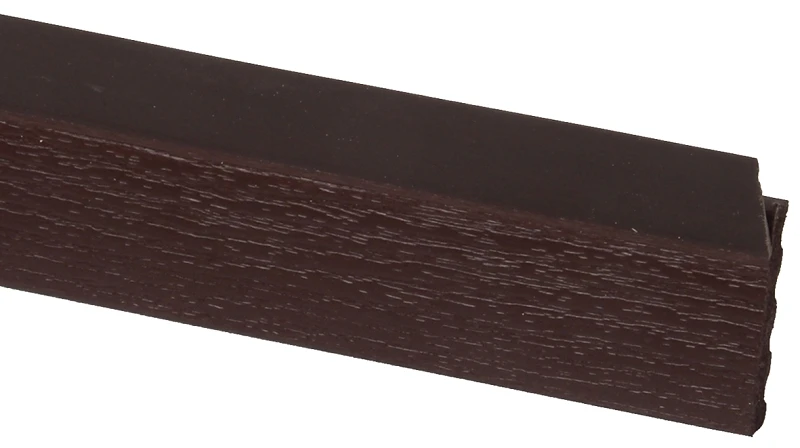 Brown Polyvinyl Chloride Garage Door Weatherstripping, 2 Inch By 9 Foot