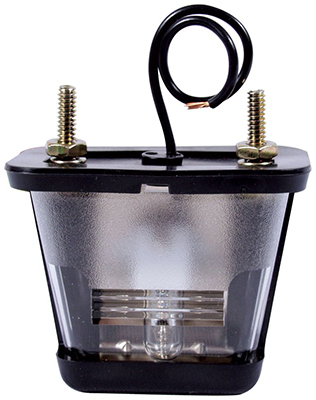 Incandescent License Plate Light, 1-7/8-inch Stud Mounted Replacement