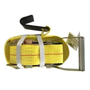 Heavy-duty Tie-down With Ratchet And Flat Hooks, 2-inch X 27-feet