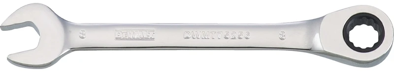 Metric Ratcheting Combination Wrench, Long-panel Design, 8mm