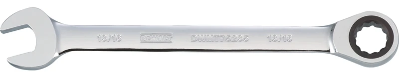 Sae Ratcheting Combination Wrench, Long-panel, 13/16 In., Model Dwmt75235osp