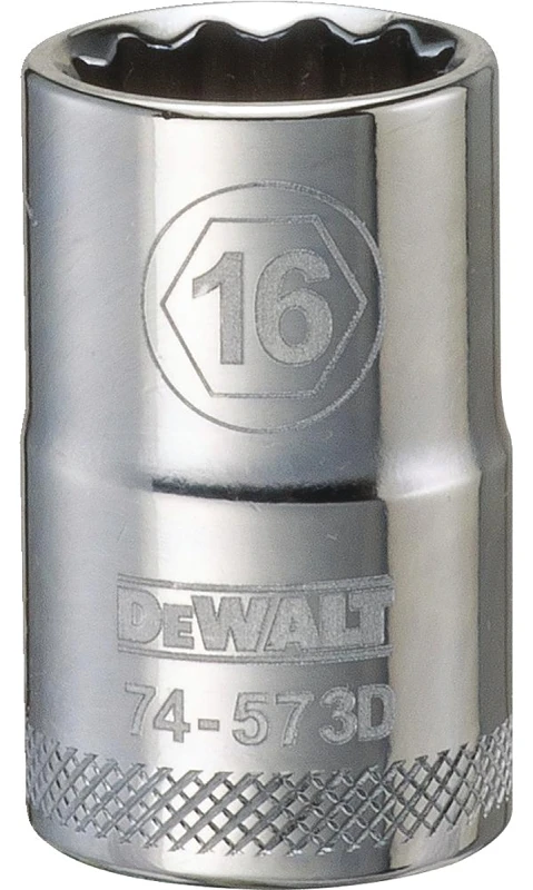 Metric Shallow Socket, 12-point, 1/2 Inch Drive, 16mm - Dwmt74573osp
