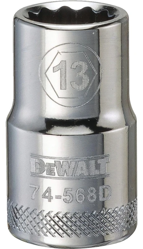Metric Shallow Socket, 12-point, 1/2 In. Drive, 13mm - Dwmt74568osp