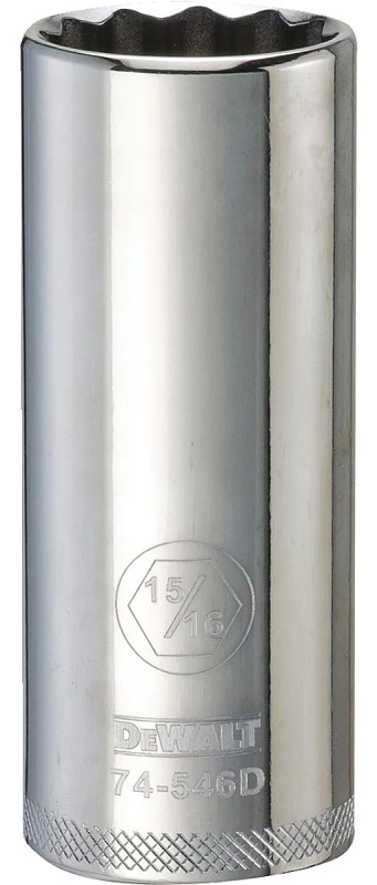 15/16 In. Deep Sae Socket, 12-point, 1/2 In. Drive, Model Dwmt74546osp