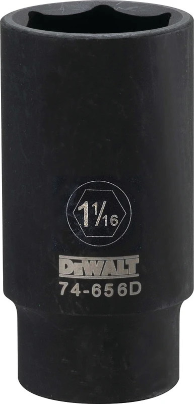 Sae Deep Impact Socket, 6-point, Black Oxide, 1/2 In. Drive, 1-1/16 In.