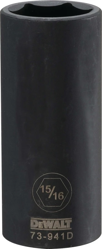 Sae Deep Impact Socket, 6-point, 1/2 In. Drive, 15/16 In.
