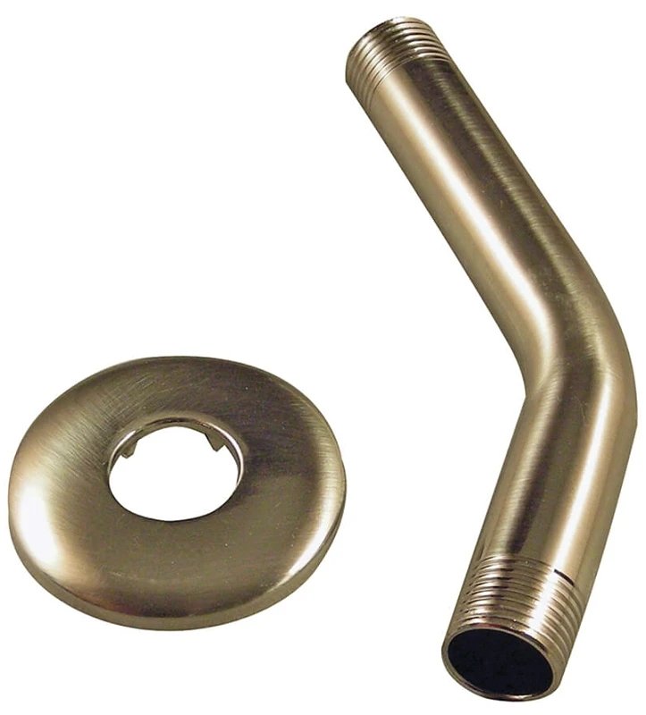 Shower Arm & Flange Assembly, Brushed Nickel, 6 X 1/2-inch Iron Pipe