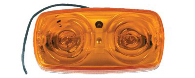 Amber Double Bulls Eye Lens Trailer Marker Clearance Light, Model Ul138000