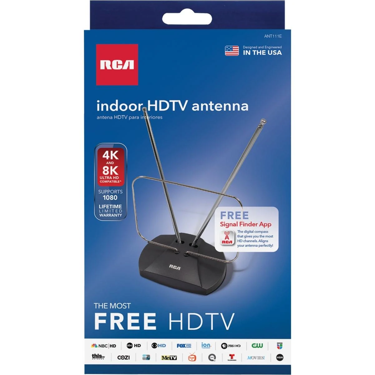 Adjustable Black 5.1 In. Indoor Antenna