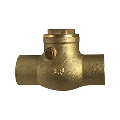 Opens dialog Midland Industries 940362LF - Swing Check Valve, 1/2" Nominal, Sweat x Sweat, Cast Brass Body,
