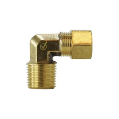 Opens dialog Midland Industries 700069-1412 - 90-deg Elbow, 7/8" Compression x 3/4" NPT(M)F, Lead-Free Brass