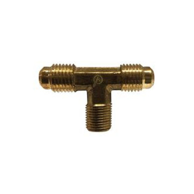 Opens dialog Midland Industries 704045-0406 - Branch Tee, 1/4" 45° Flared x 1/4" 45° Flared x 3/8" MIP, Brass