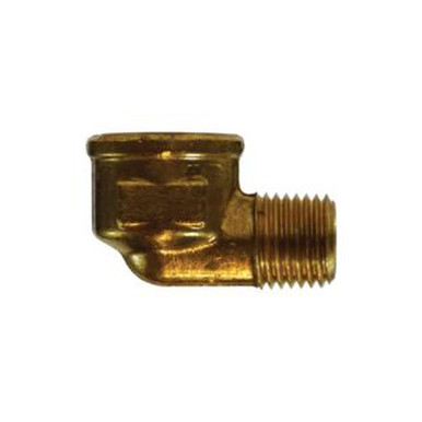 Opens dialog Midland Industries 706228-0406 - 90° Reducing Street Elbow, 1/4" FIP x 3/8" MIP, Brass