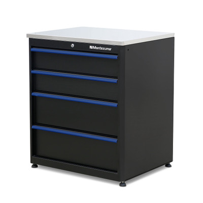 Montezuma 30.5" x 24" Locking 4-Drawer Workbench with Ball Bearing Slides (BKMG30244BC)