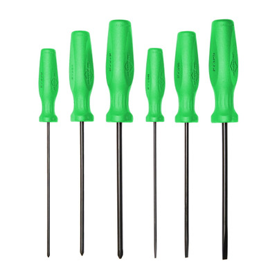 Mayhew 6-Pieces Hi-Vis Green Long Slotted & Phillips Set (27021LTHVG)