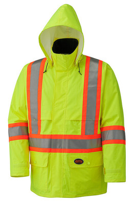 Pioneer Safety Waterproof Jacket, Hi-Vis Yellow/Green, M (V1090160U-M)