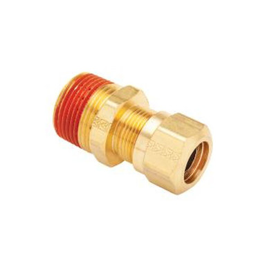 Opens dialog Midland Industries NT68-66VS - Adapter w/ RTS, 3/8" Tube OD x 3/8" Male NPTF, Brass