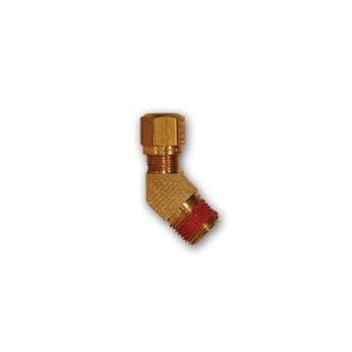 Opens dialog Midland Industries NT6945-88VS - 45° Elbow w/ RTS, 1/2" Tube OD x 1/2" Male NPTF, Brass