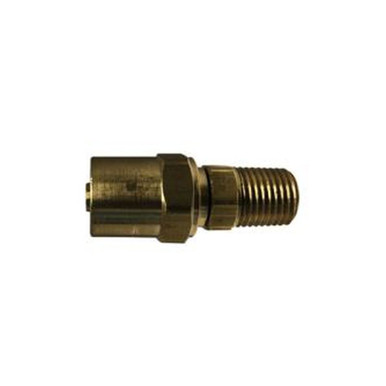 Opens dialog Midland Industries 32728 - Reusable Hose Adapter, 1/4" Hose x 1/4" Male NPTF, Brass