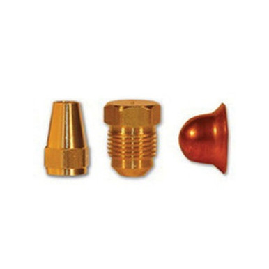 Opens dialog Midland Industries 253X3 - Service Tee, 1/8" FIP x 1/8" MIP x 3/16" Flared, Brass