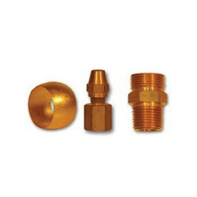 Opens dialog Midland Industries NT264X6 - Barstock Tee, 3/8" Tube OD x 3/8" Tube OD x 3/8" Tube OD, Brass
