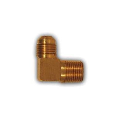 Opens dialog Midland Industries LF249X6X8 - 90° Elbow, 3/8" SAE 45° Male Flared x 1/2" MPT, Brass