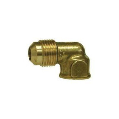 Opens dialog Midland Industries 10324B - 90° Barstock Elbow, 1/2" Male Flared x 3/8" FPT, Brass